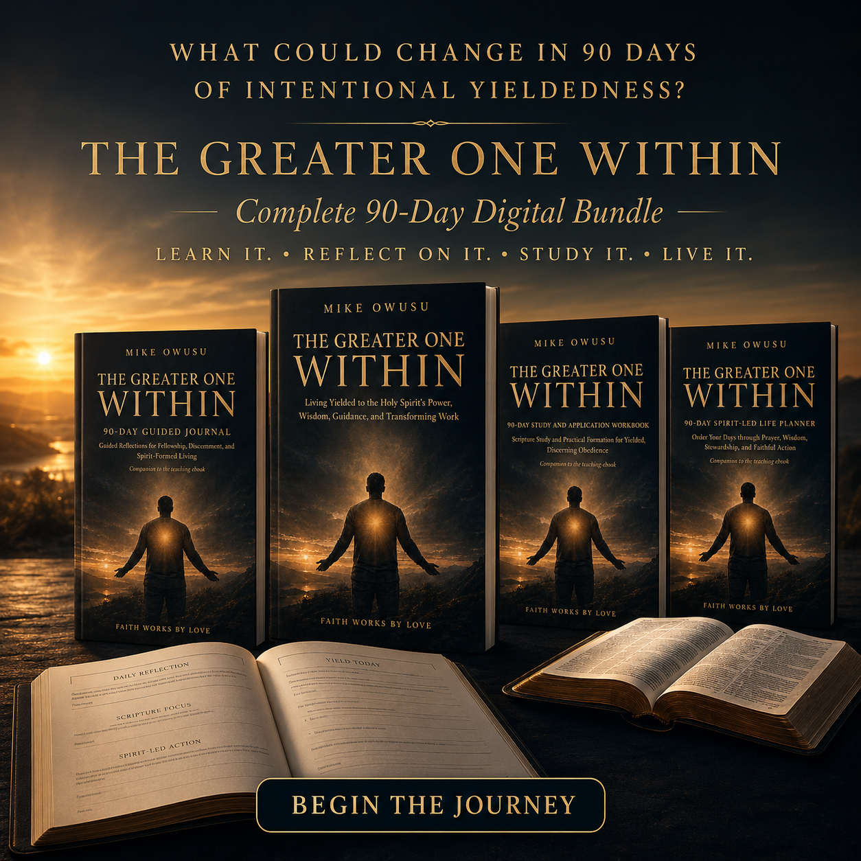 The Greater One Within Complete 90-Day Spirit-Led Growth Bundle | eBook, Journal, Workbook & Planner