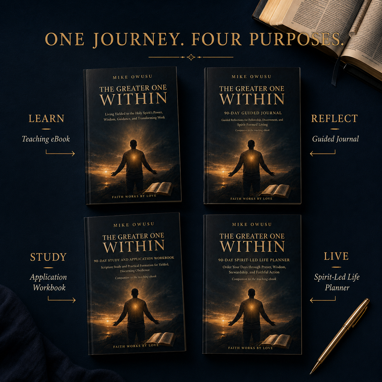 The Greater One Within Complete 90-Day Spirit-Led Growth Bundle | eBook, Journal, Workbook & Planner