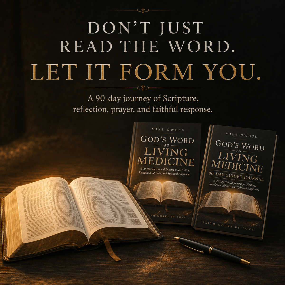 God's Word as Living Medicine | 90-Day Devotional + Guided Journal Bundle