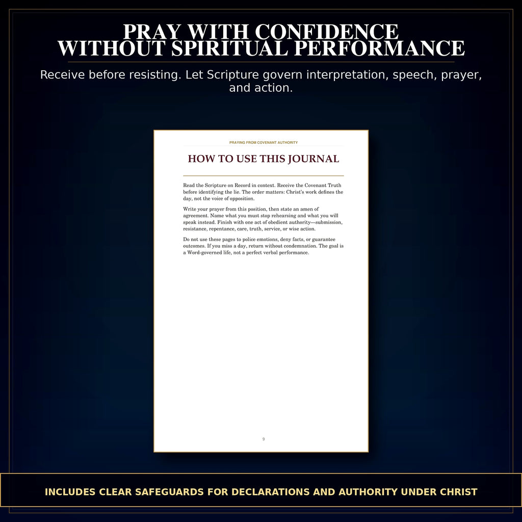 30-Day Christian Prayer Journal PDF, Praying from Covenant Authority