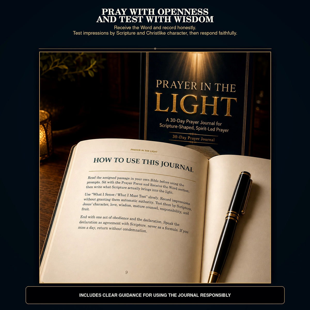 30-Day Christian Prayer Journal PDF, Scripture-Shaped Devotional and Guided Reflection, Instant Digital Download