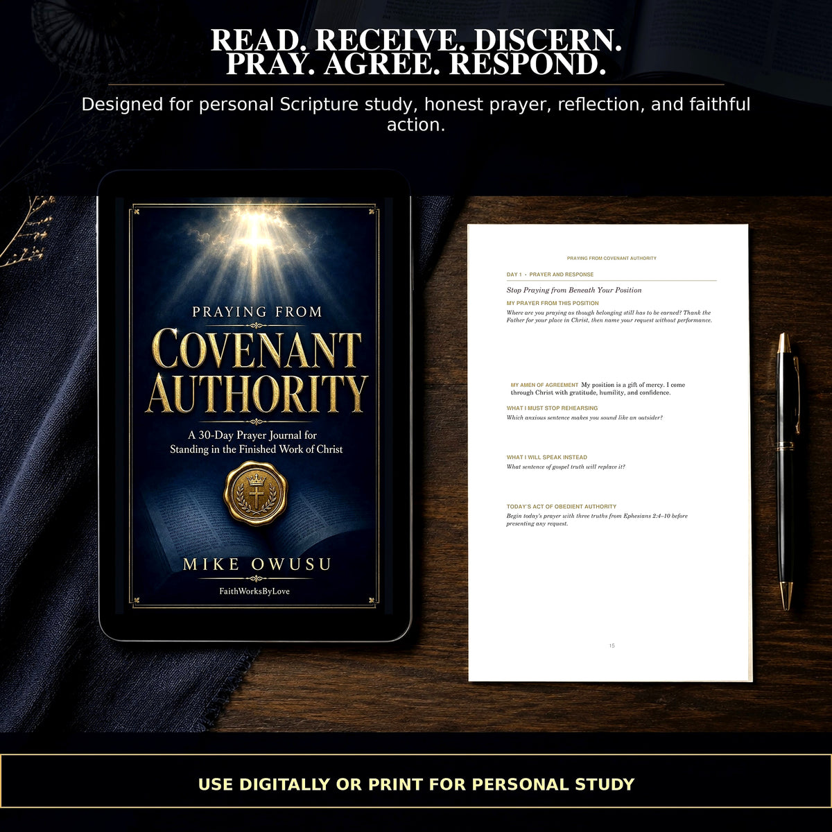 30-Day Christian Prayer Journal PDF, Praying from Covenant Authority