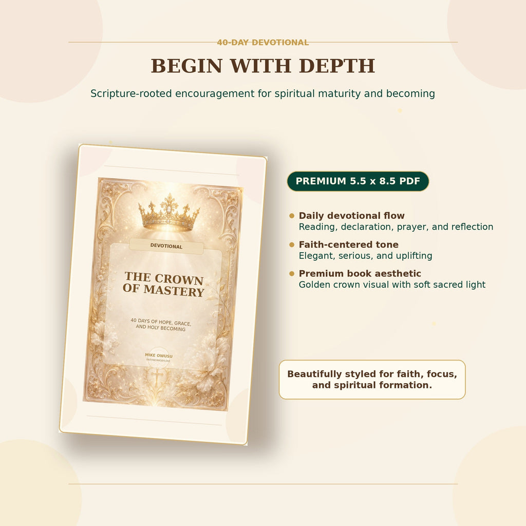 The Crown of Mastery 40-day devotional PDF included in the bundle