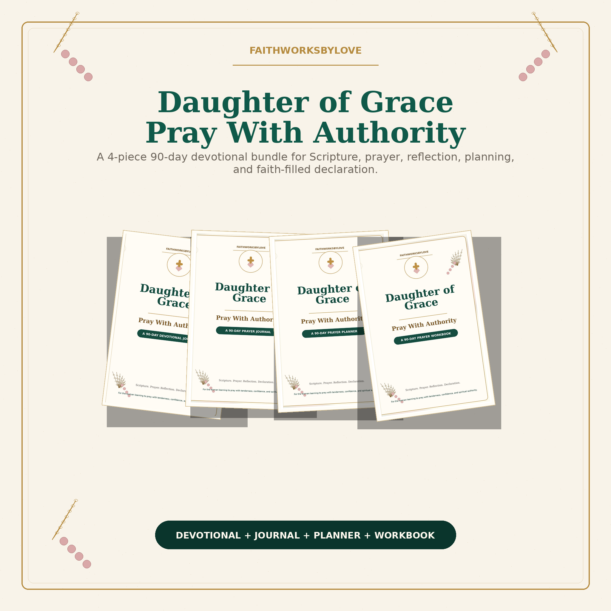 Daughter of Grace Pray With Authority 90 Day Digital Prayer Bundle cover