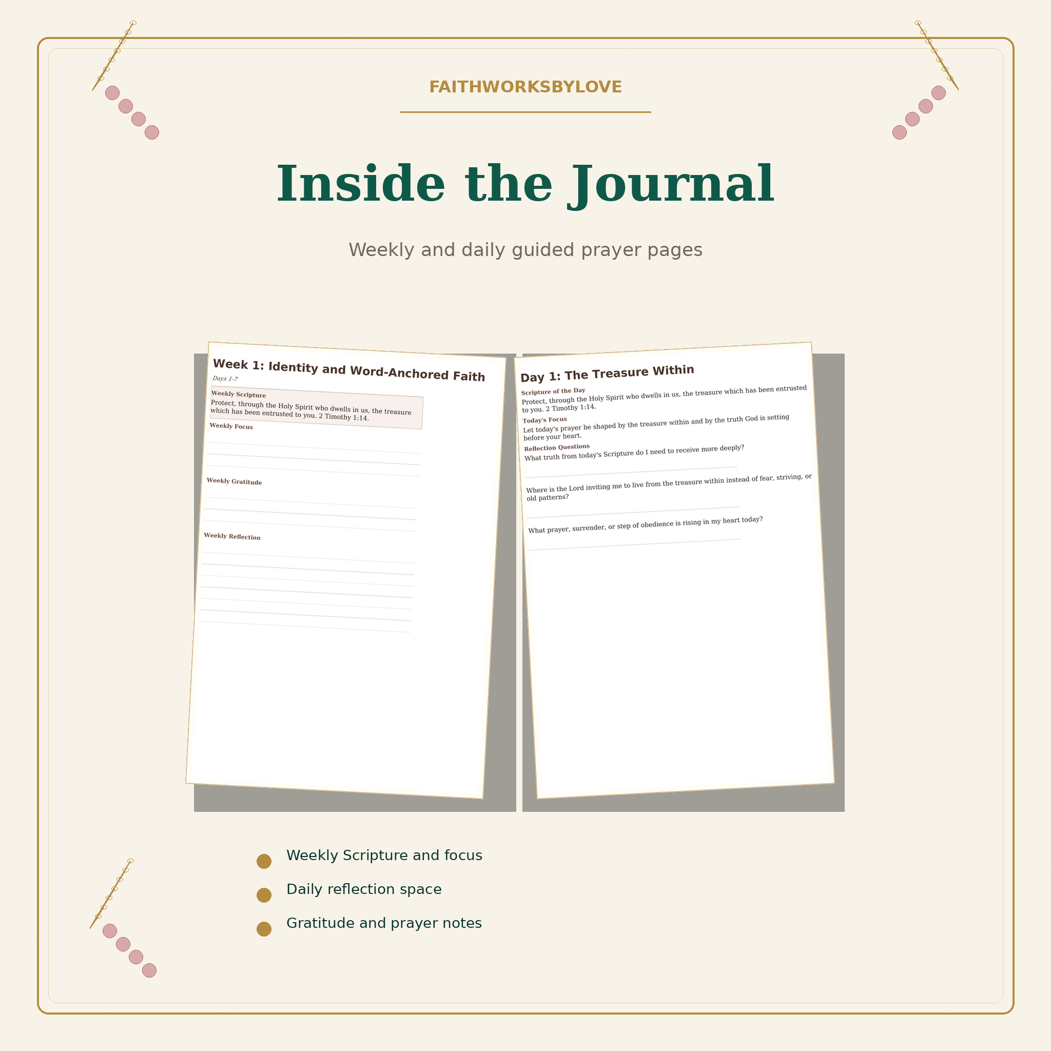 Interior preview of the Daughter of Grace guided prayer journal