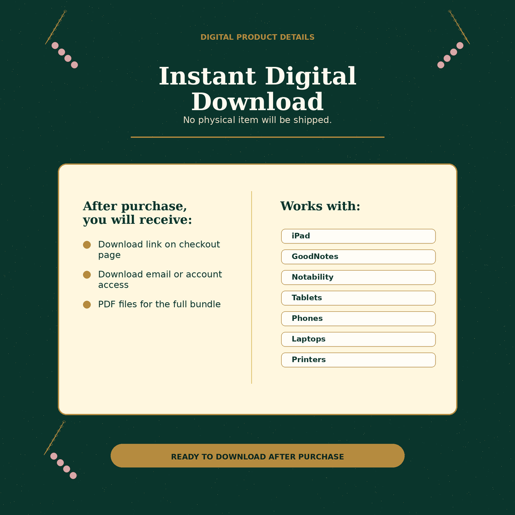 Instant digital download details for Daughter of Grace prayer bundle