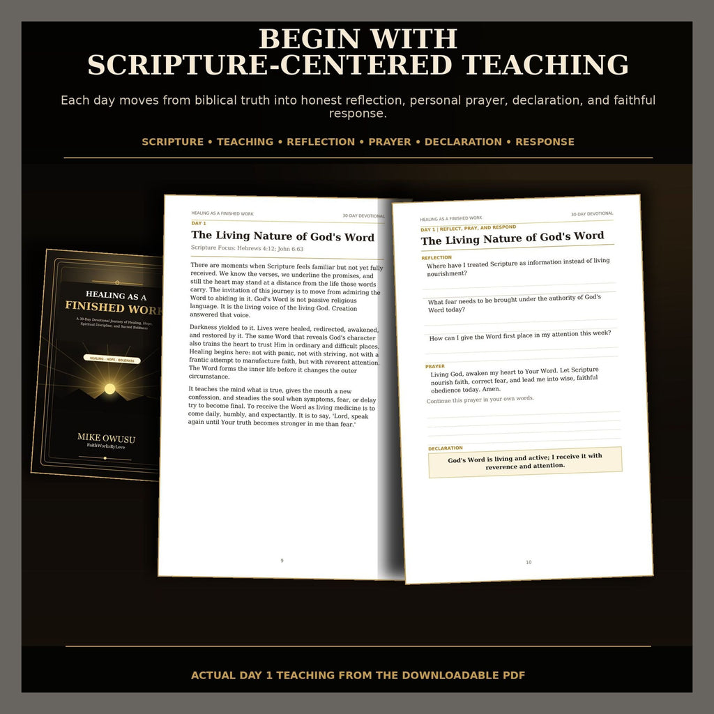Healing as a Finished Work PDF, 30-Day Christian Devotional, Scripture Prayer Journal, Faith Healing Bible Study Download