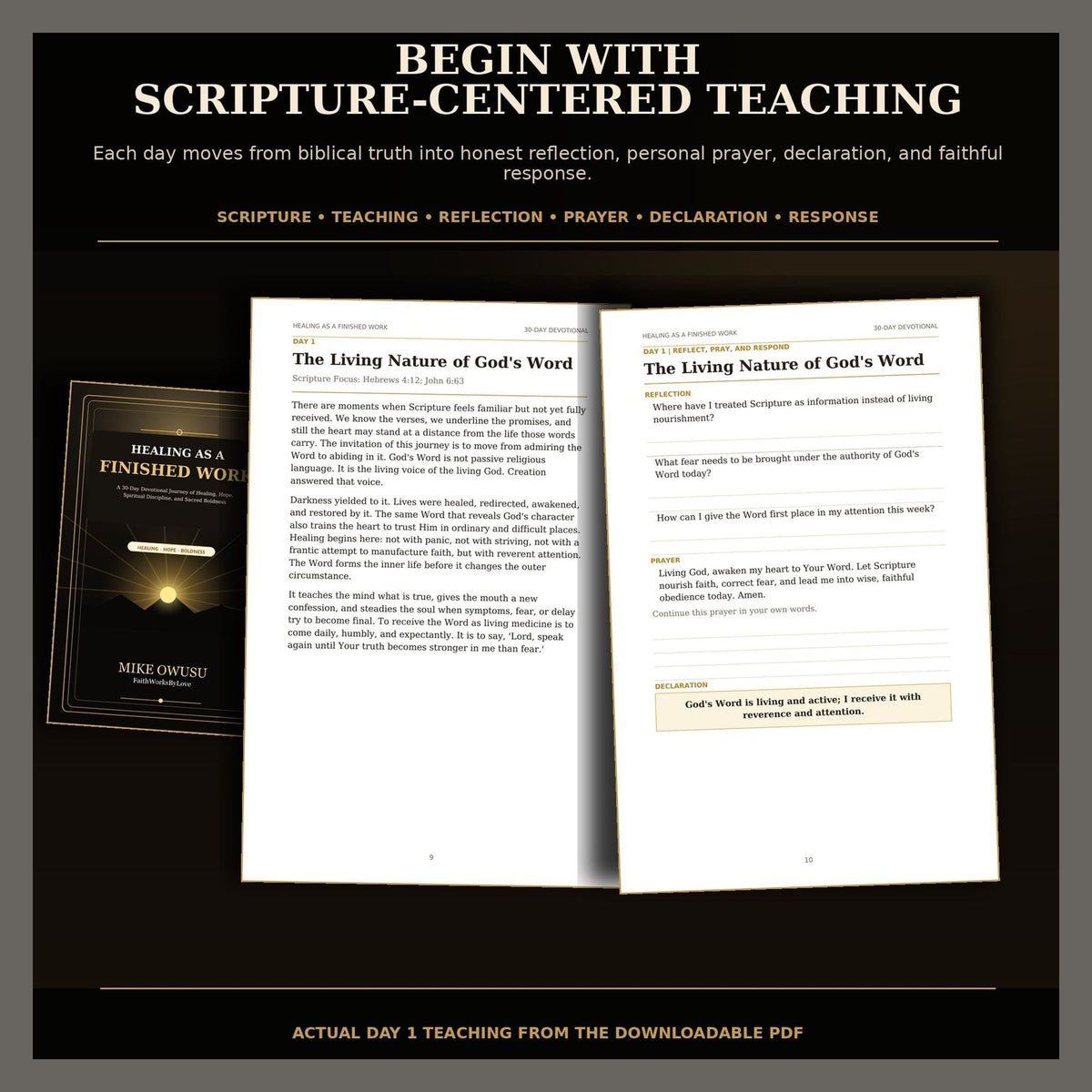 Healing as a Finished Work PDF, 30-Day Christian Devotional, Scripture Prayer Journal, Faith Healing Bible Study Download
