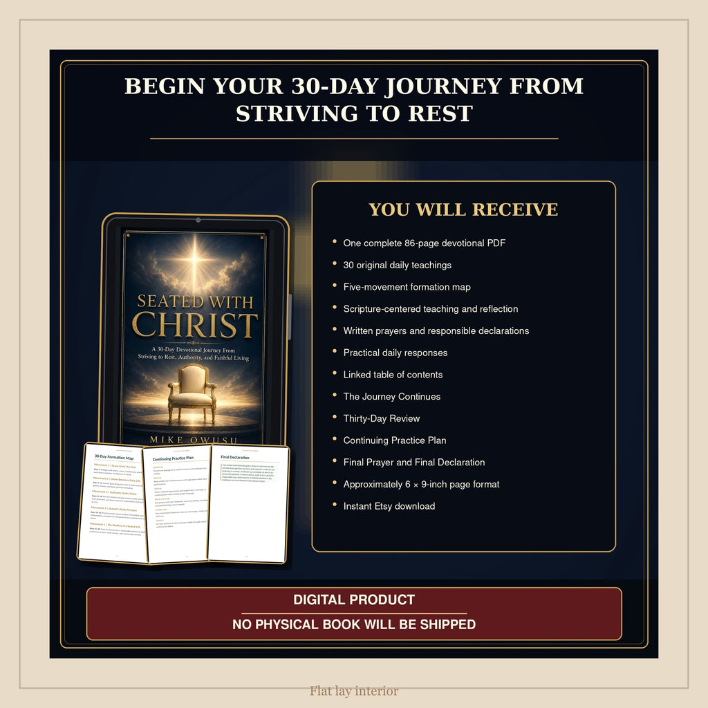 30-Day Christian Devotional PDF, Seated With Christ, Rest, Authority and Faithful Living