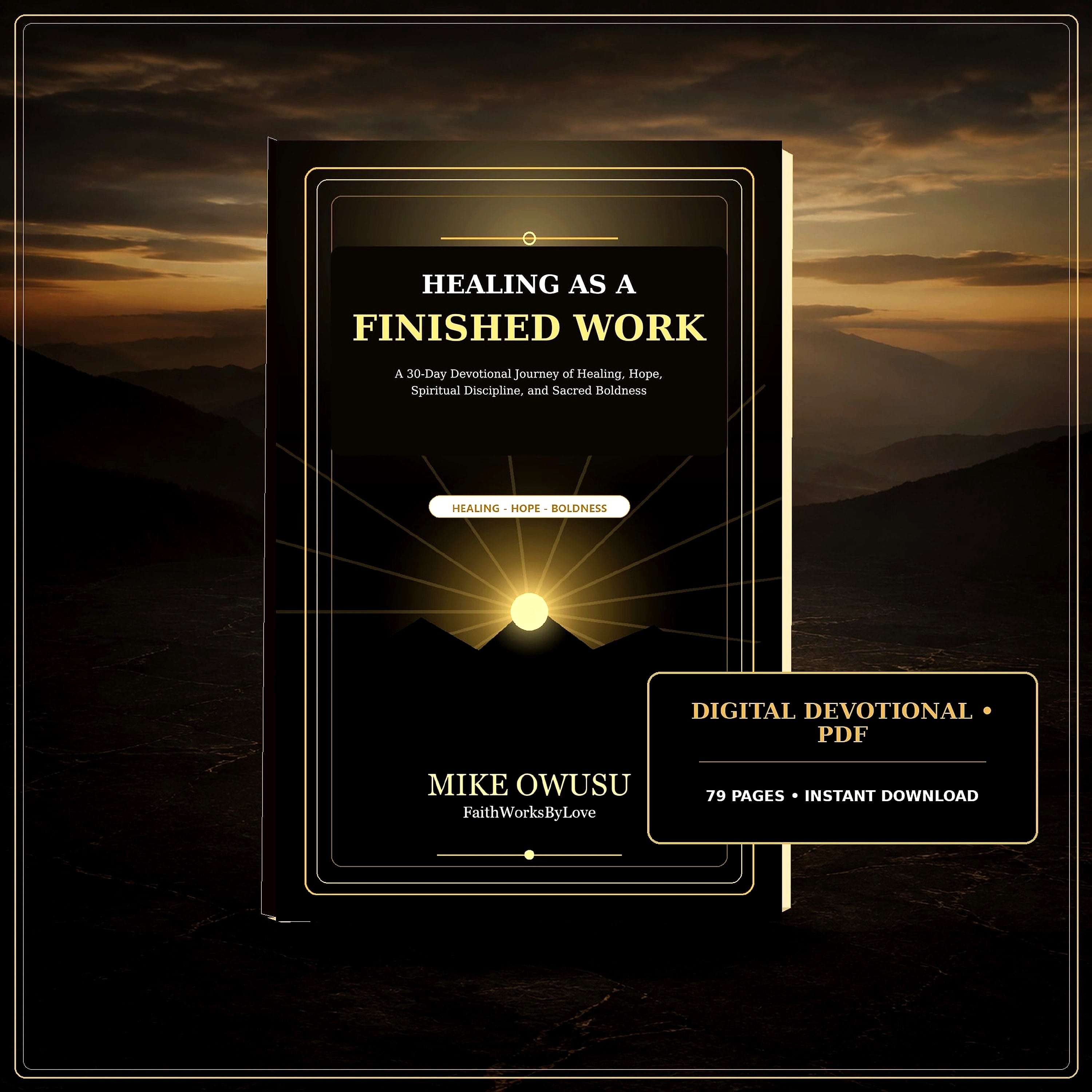 Healing as a Finished Work PDF, 30-Day Christian Devotional, Scripture Prayer Journal, Faith Healing Bible Study Download