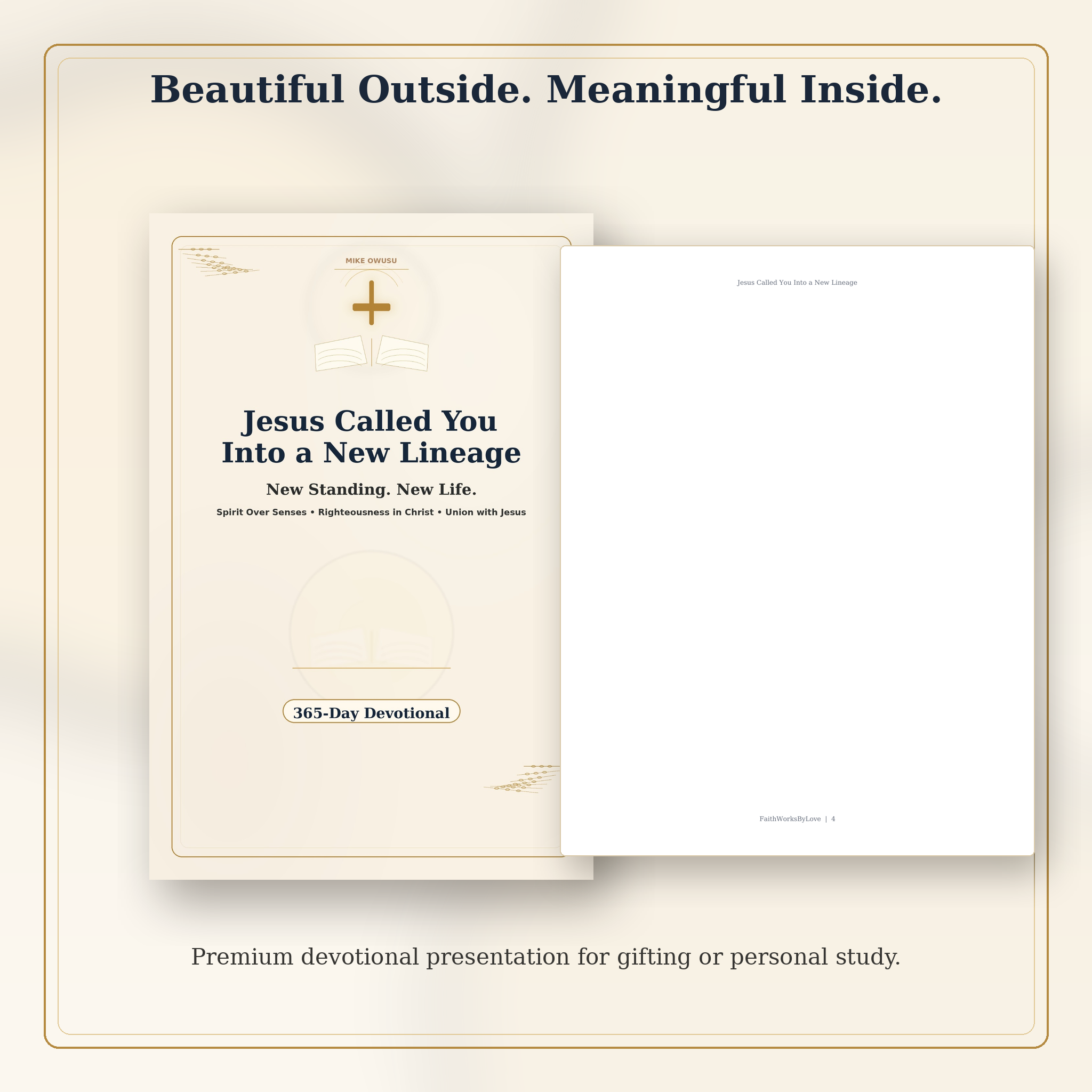 Cover and interior preview for Jesus Called You Into a New Lineage devotional