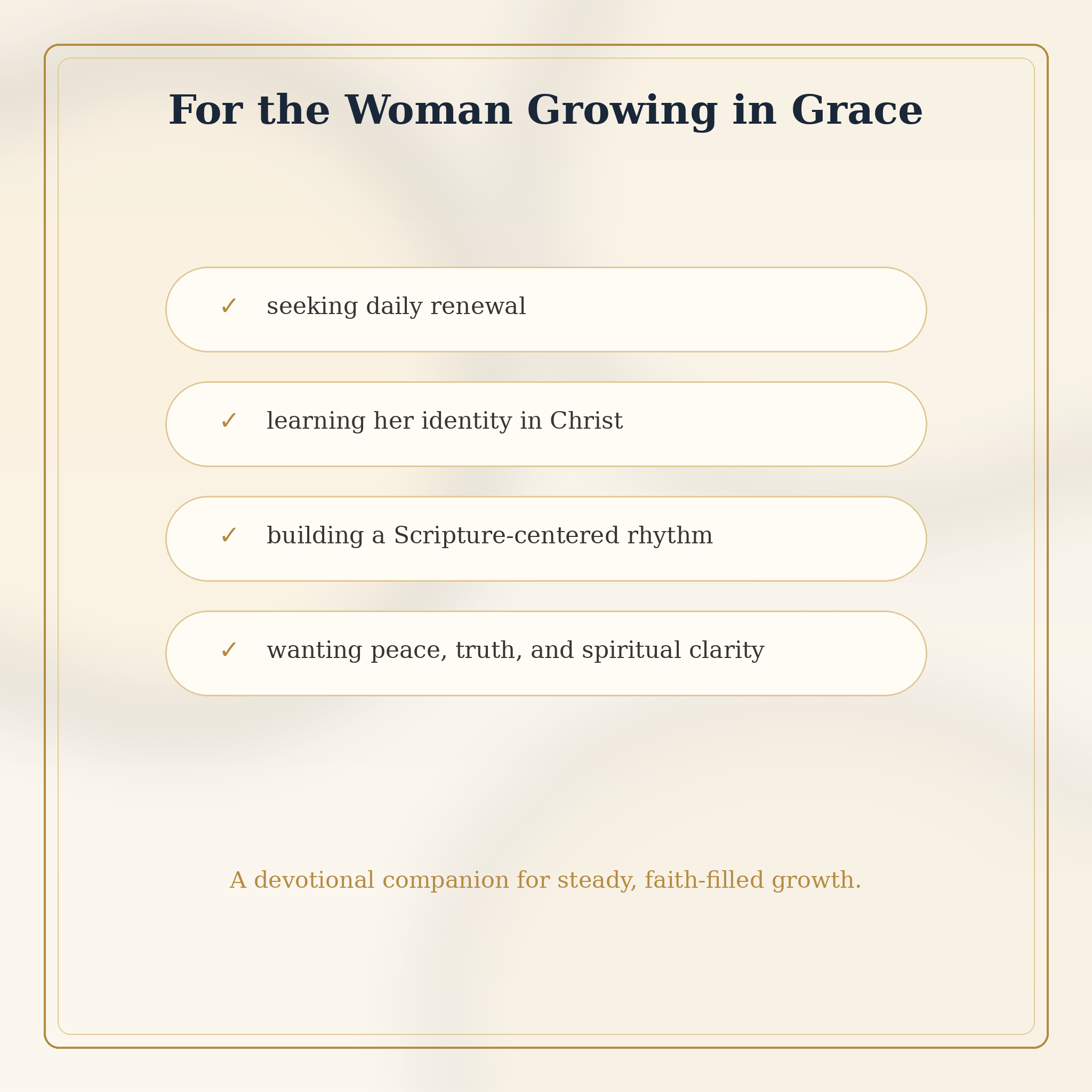 Devotional for women and believers growing in grace and identity in Christ