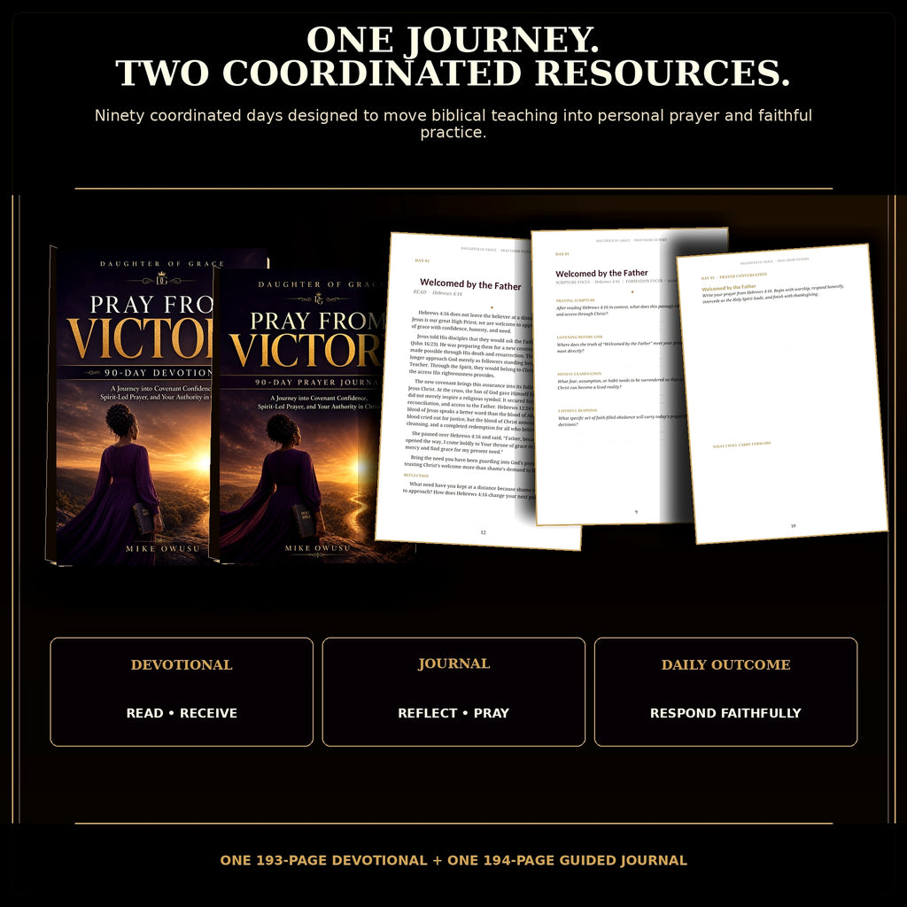 90-Day Christian Devotional and Prayer Journal PDF Set, Pray From Victory