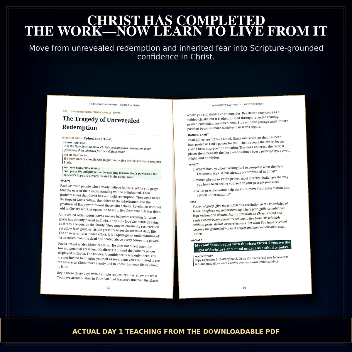 30-Day Christian Authority Devotional PDF | Rooted in Christ | Perfect Gift for Women of Faith
