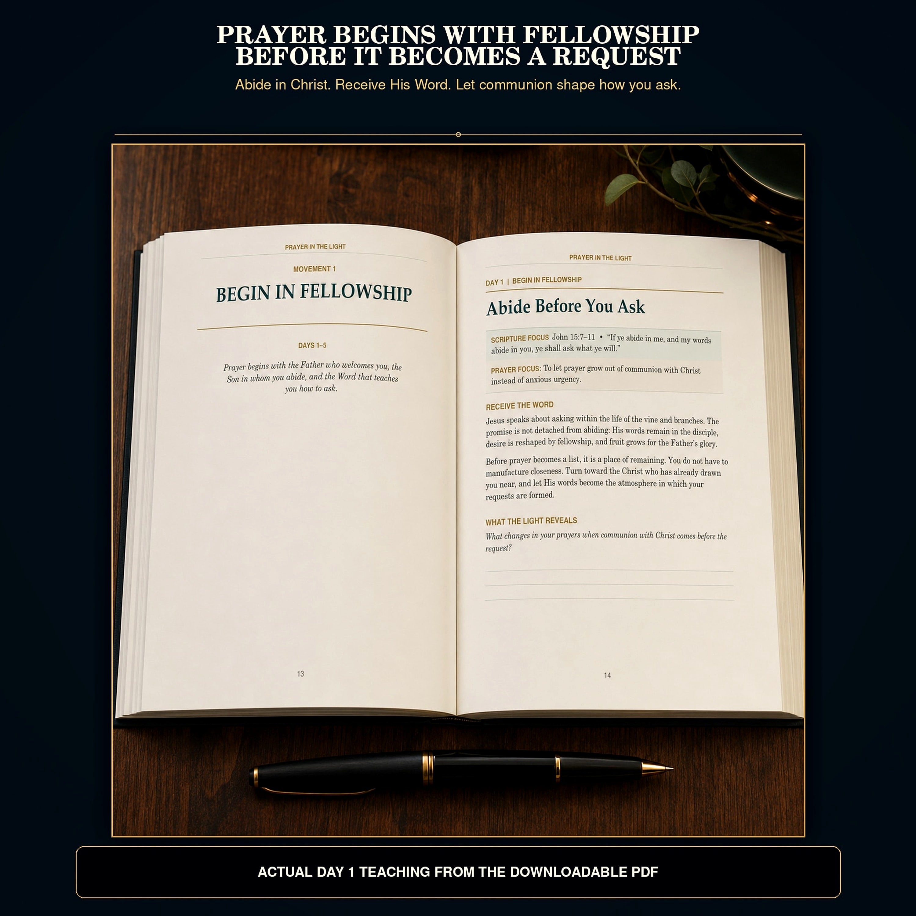 30-Day Christian Prayer Journal PDF, Scripture-Shaped Devotional and Guided Reflection, Instant Digital Download