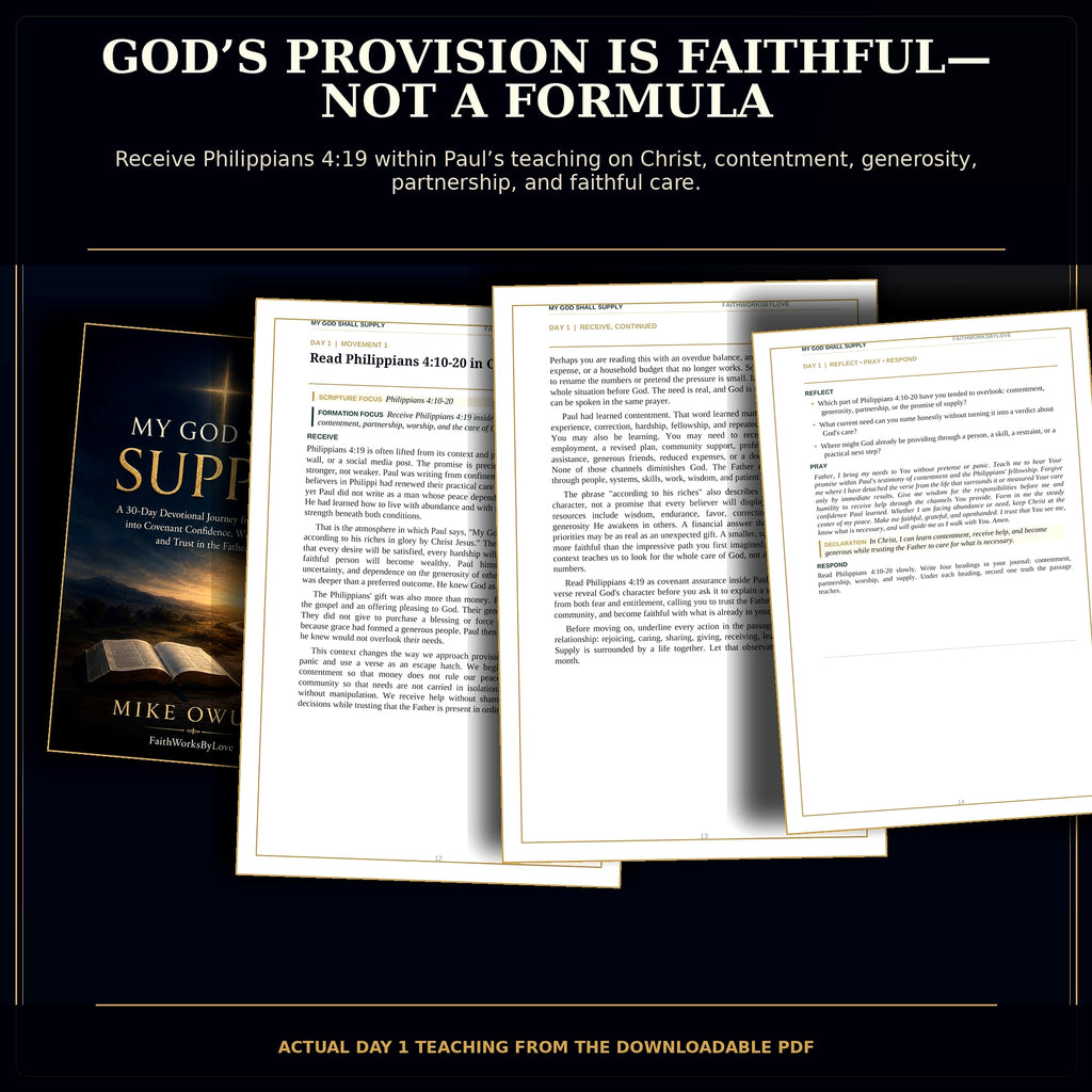 30-Day Christian Provision Devotional PDF, My God Shall Supply