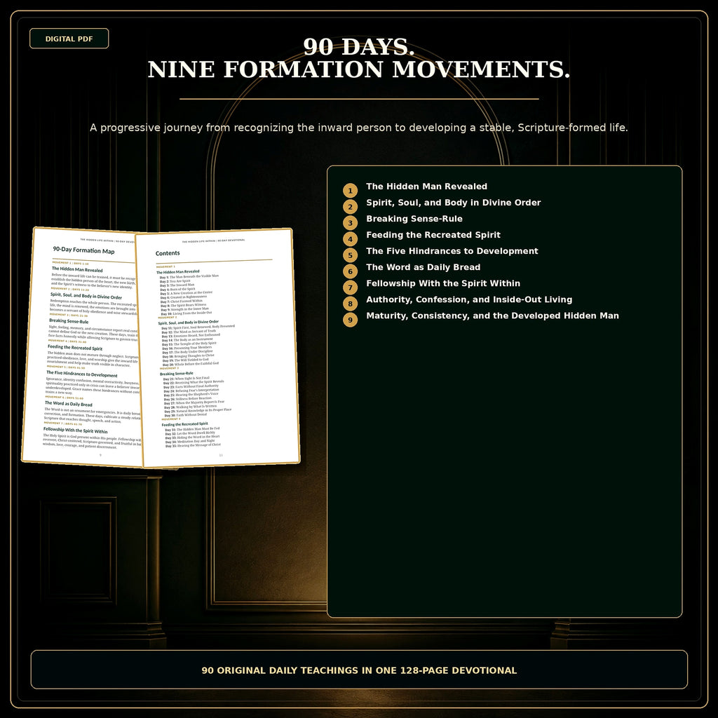 90-Day Christian Devotional PDF, The Hidden Life Within, Spiritual Formation
