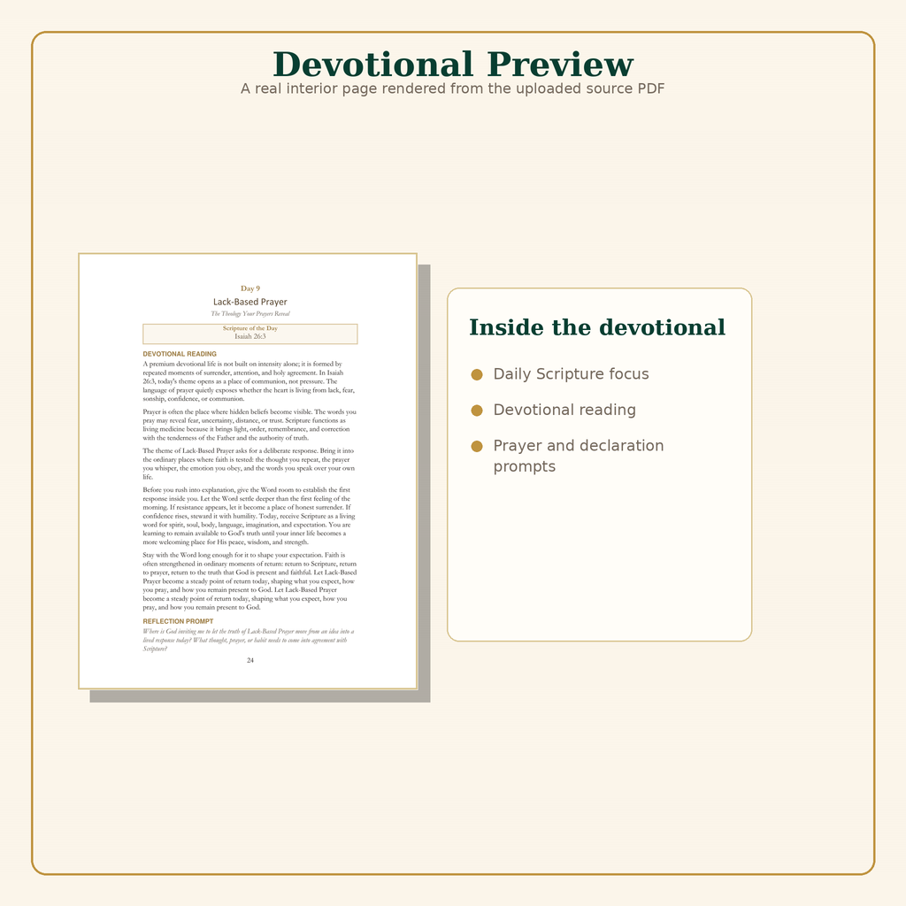 Interior preview of the Living Medicine 90 day devotional