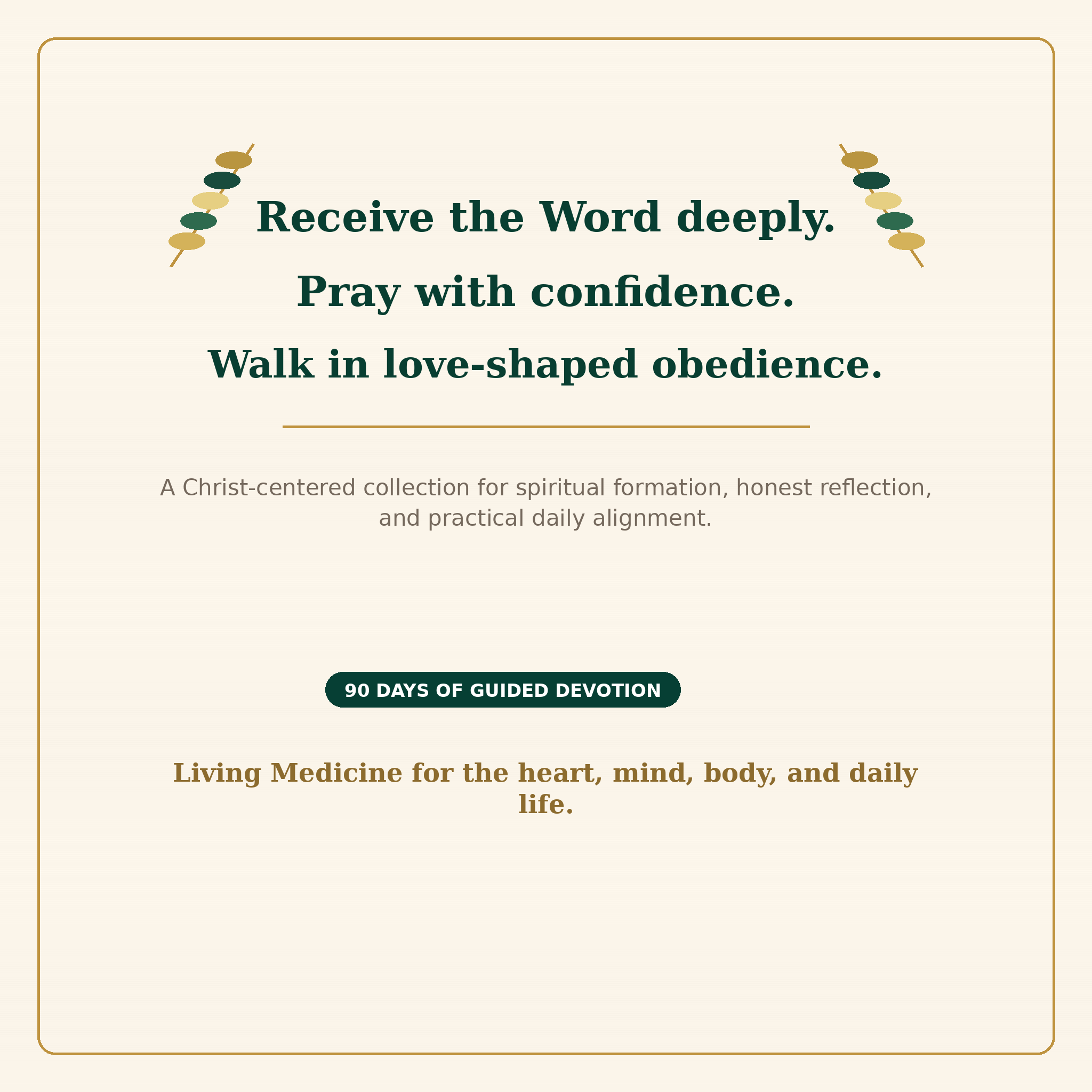 Message graphic for Gods Word as Living Medicine devotional collection