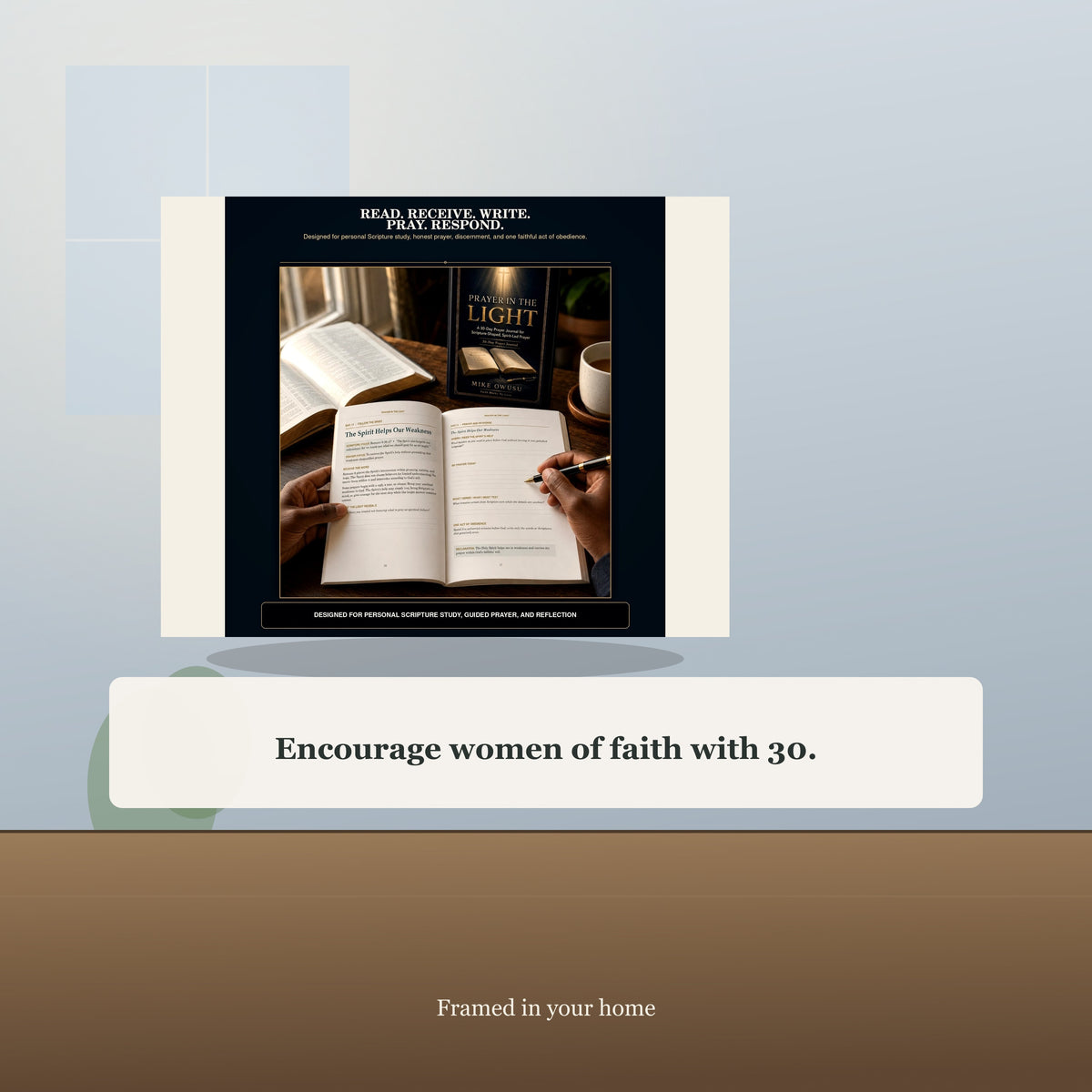 30-Day Christian Prayer Journal PDF, Scripture-Shaped Devotional and Guided Reflection, Instant Digital Download