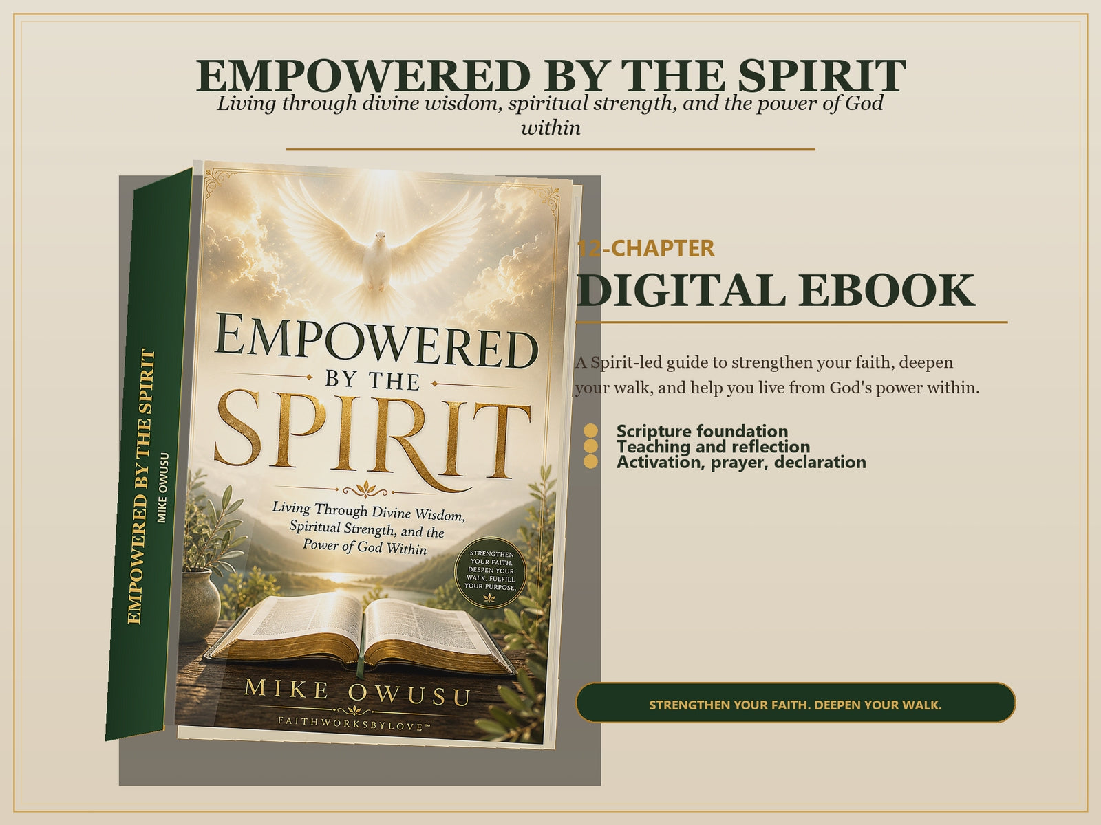 Empowered by the Spirit eBook PDF, Holy Spirit Christian Devotional, Spiritual Growth Guide, Bible Study Digital Download