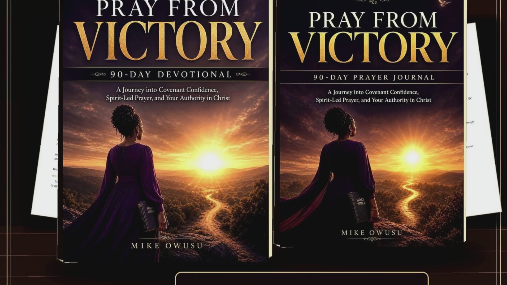 90-Day Christian Devotional and Prayer Journal PDF Set, Pray From Victory