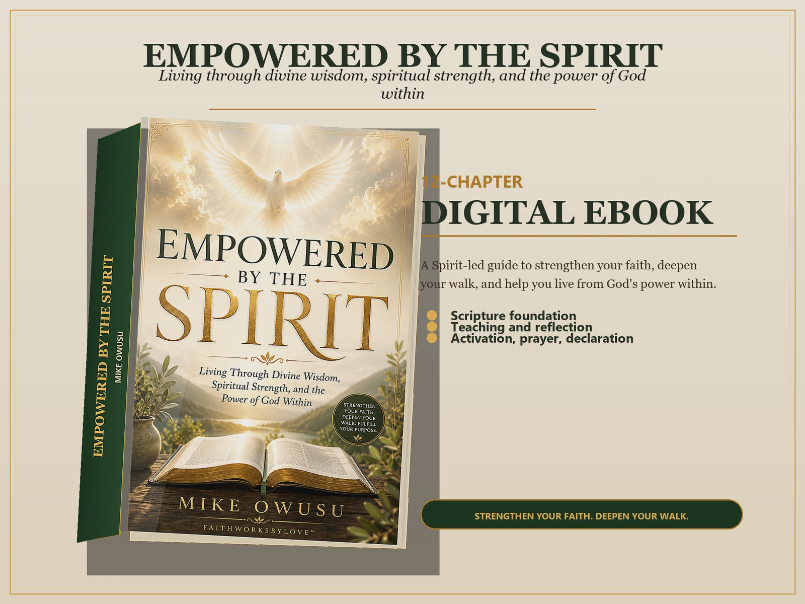 Empowered by the Spirit eBook PDF, Holy Spirit Christian Devotional, Spiritual Growth Guide, Bible Study Digital Download