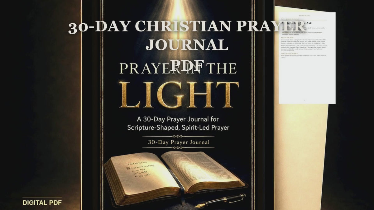 30-Day Christian Prayer Journal PDF, Scripture-Shaped Devotional and Guided Reflection, Instant Digital Download