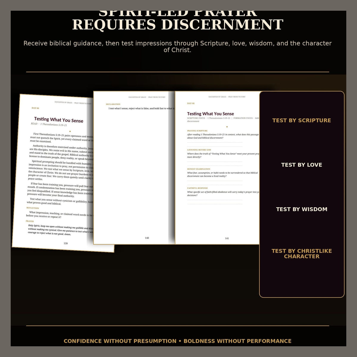 90-Day Christian Devotional and Prayer Journal PDF Set, Pray From Victory