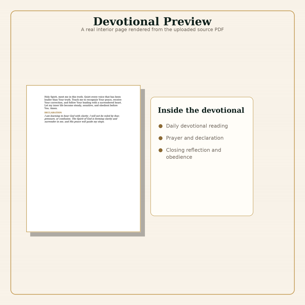 The Unmistakable Voice devotional preview