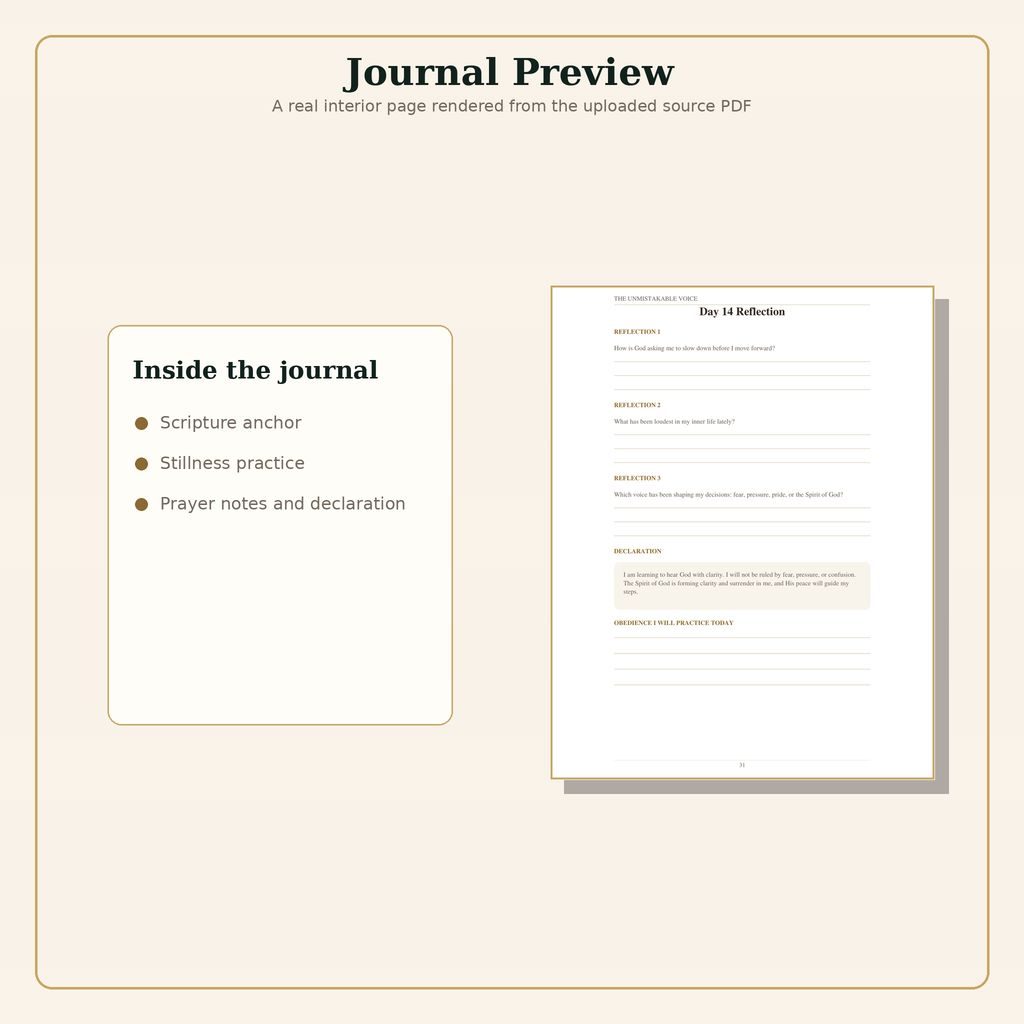 The Unmistakable Voice guided journal preview