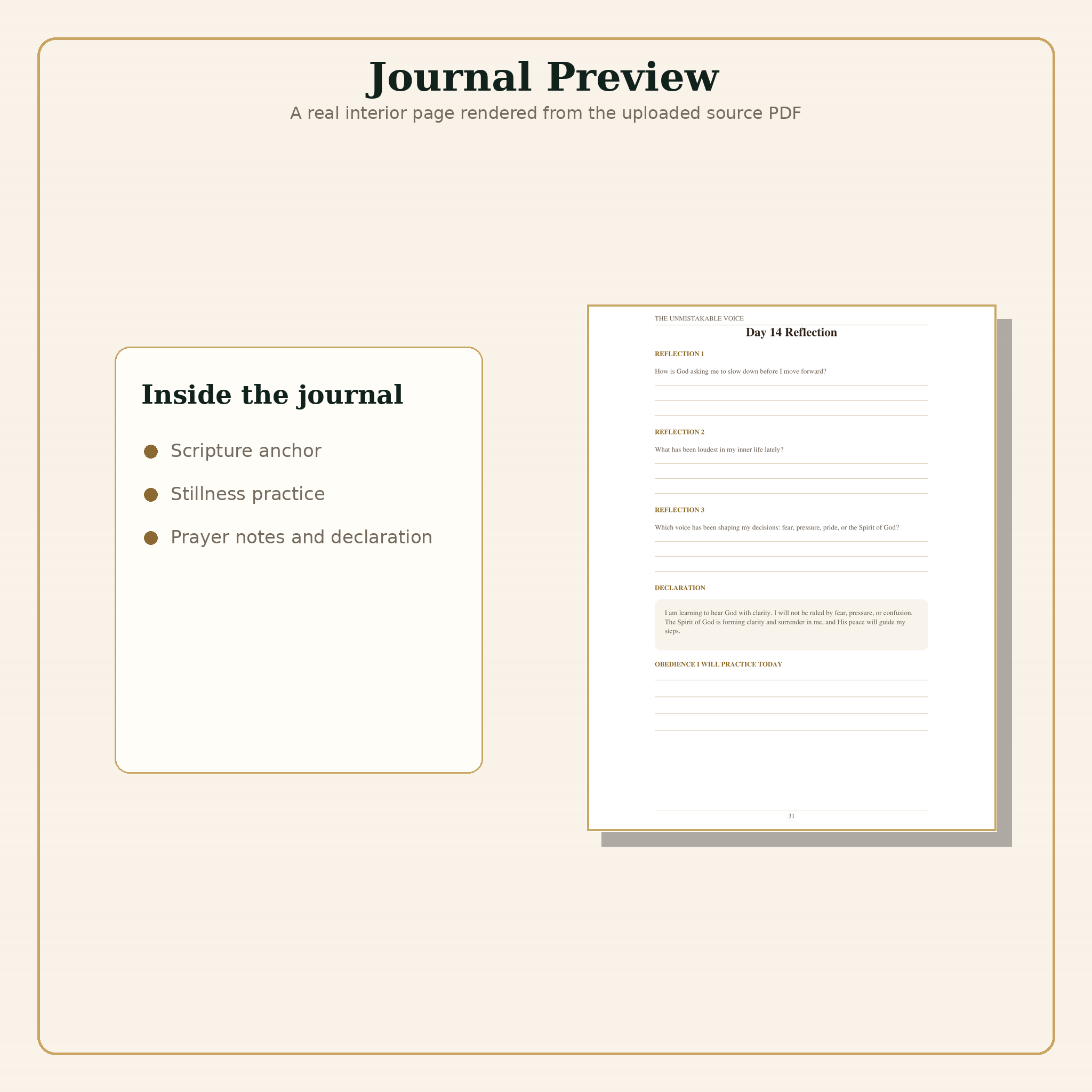 The Unmistakable Voice guided journal preview