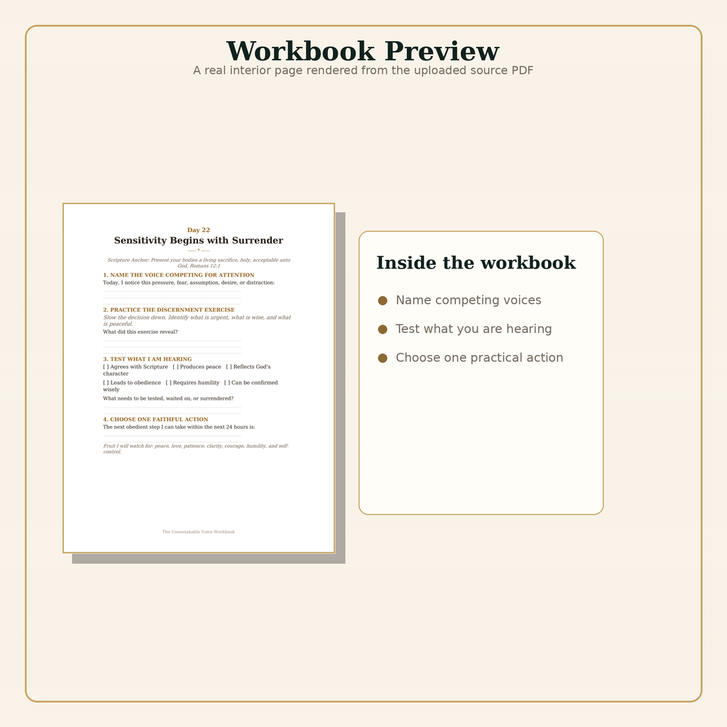 The Unmistakable Voice workbook preview